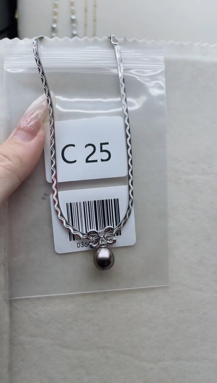 【闪购商品】海水珍珠套链银S925镶嵌C25