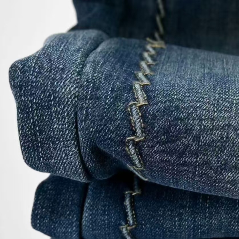 花花直播间1男士欧版轻奢牛仔裤直筒宽松修身弹力青年通勤休闲裤