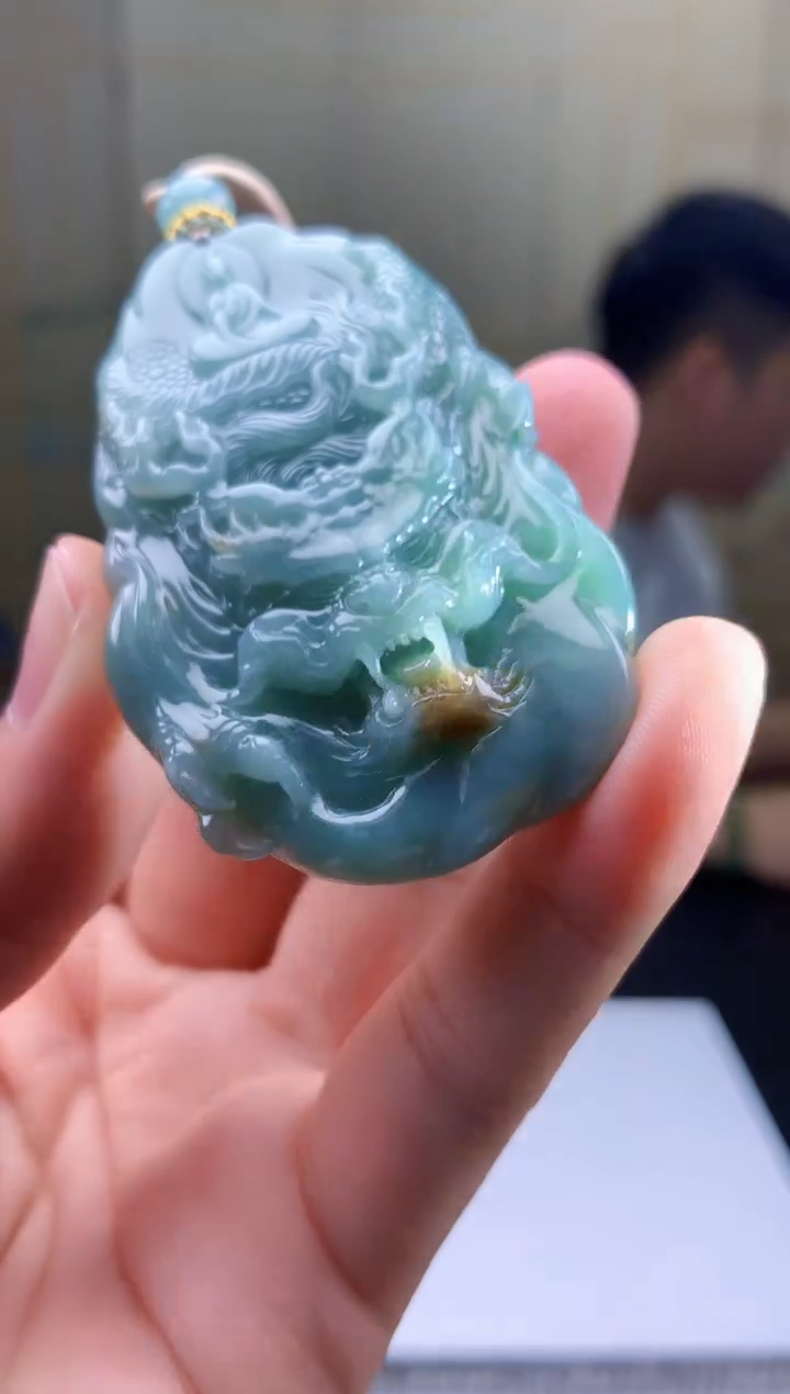 【闪购商品】定制翡翠未镶嵌5028bb-毛货挂件