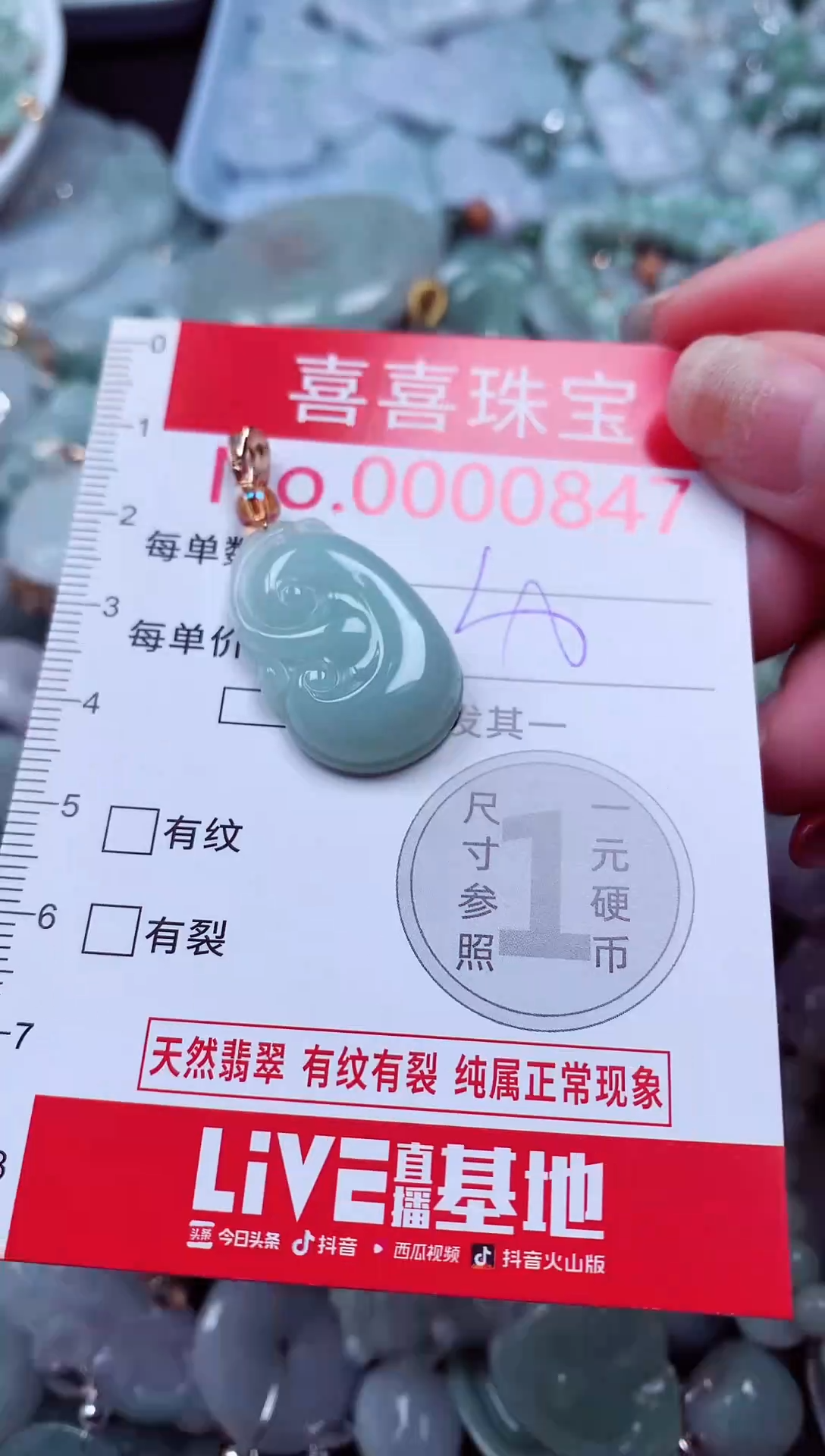 吊坠(不含链)未镶嵌翡翠847