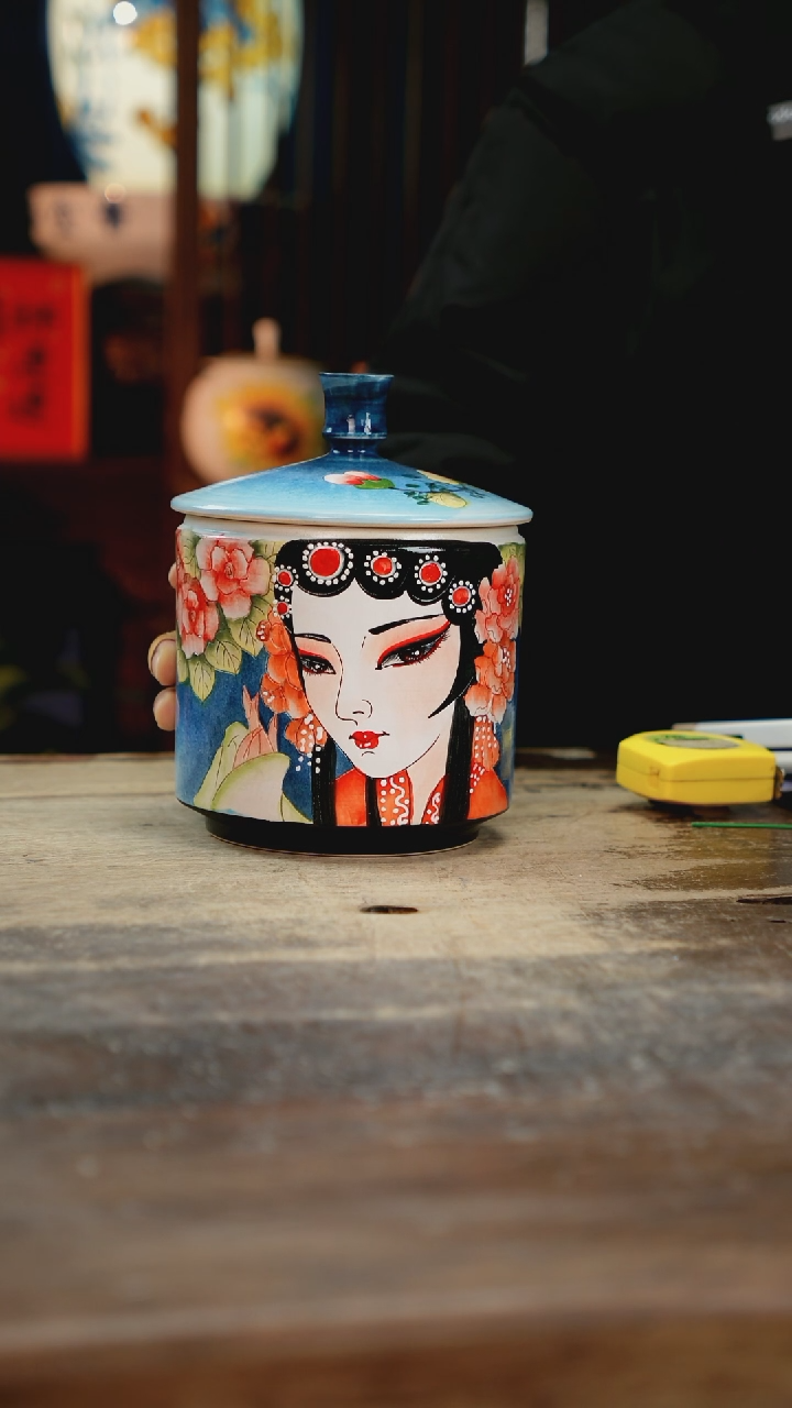 【闪购商品】瓷片景德镇纯手工釉下彩精品花瓶