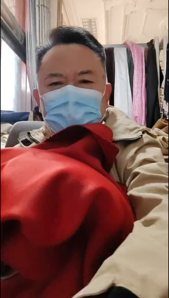 朱酒红色纯色双面布料