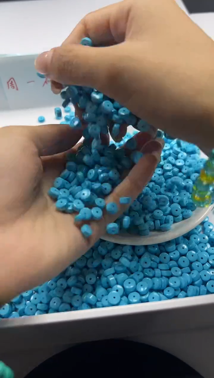 未镶嵌颈饰玛瑙/玉髓 w2041高瓷蓝松药片6*3mm*20颗