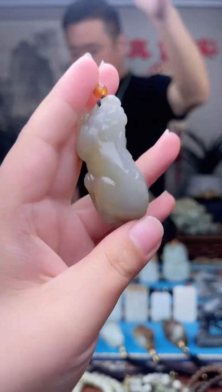 和田玉未镶嵌挂件1