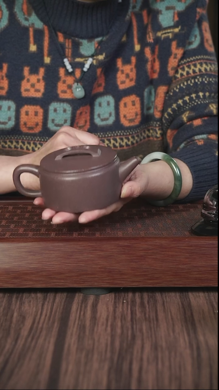 【闪购商品】紫砂茶壶lhb  粗砂天青  汉瓦