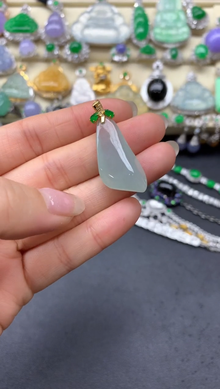 【闪购商品】翡翠颈饰18K金镶嵌59-中国好珍宝