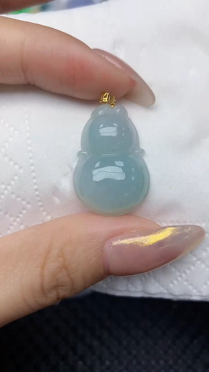 【闪购商品】翡翠颈饰18K金镶嵌天然翡翠A货