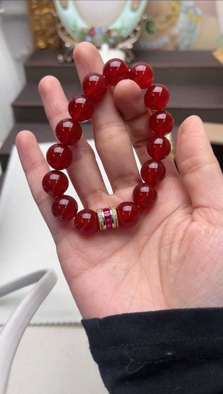【闪购商品】玛瑙/玉髓手链合金bs544手链