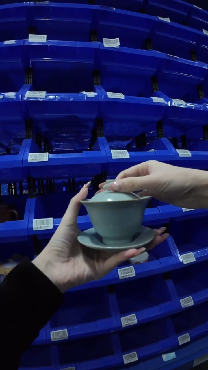 【天蓝】【汝窑山一程盖碗】【盖】