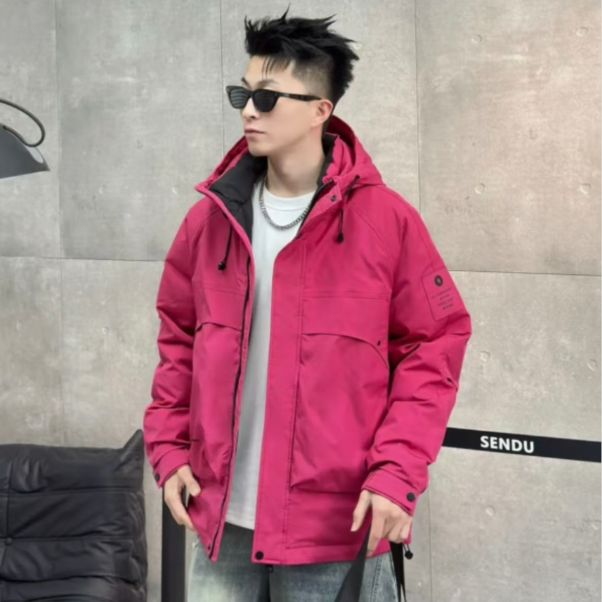 8121#冬季休闲时尚保暖百搭外套潮流-非标