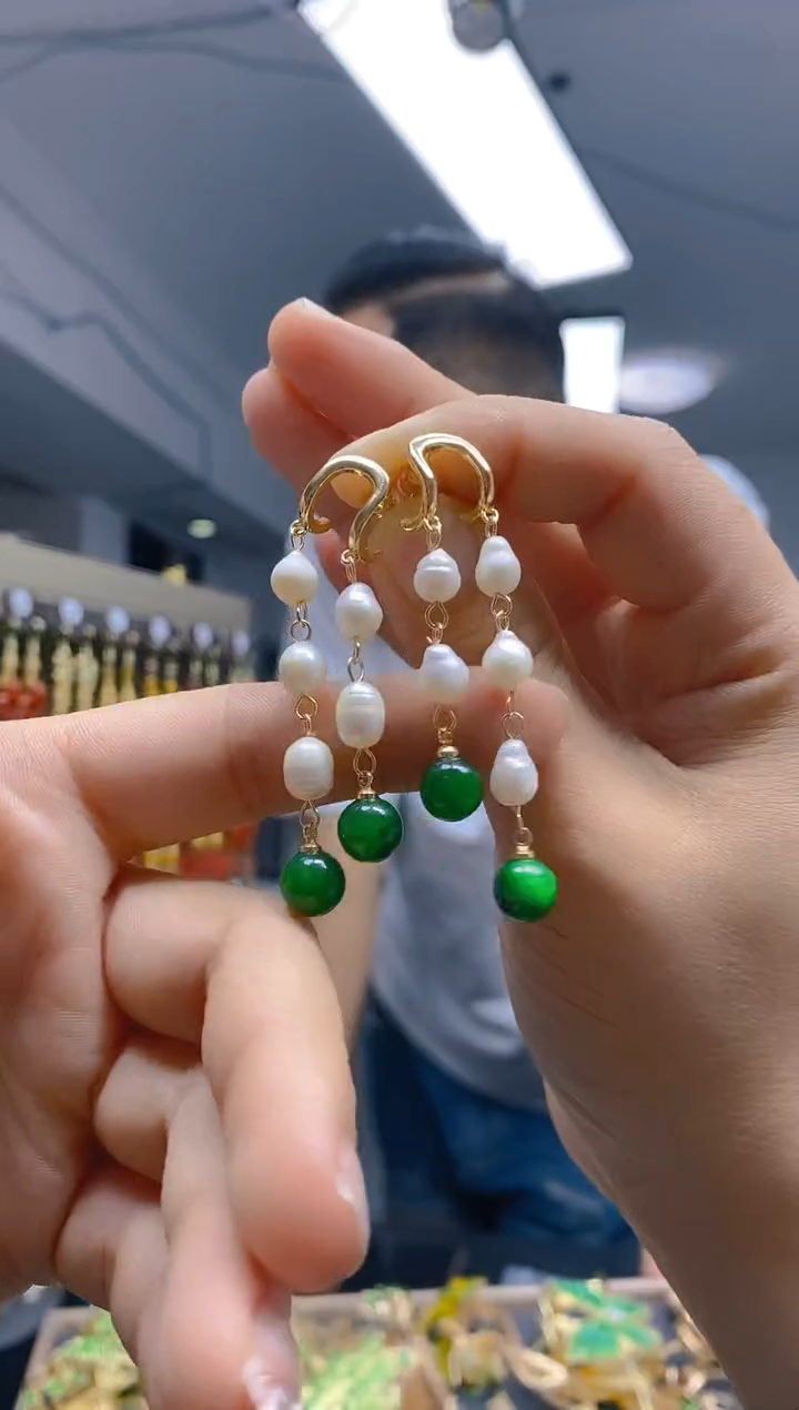 【闪购商品】翡翠耳饰合金0105翡翠耳钉