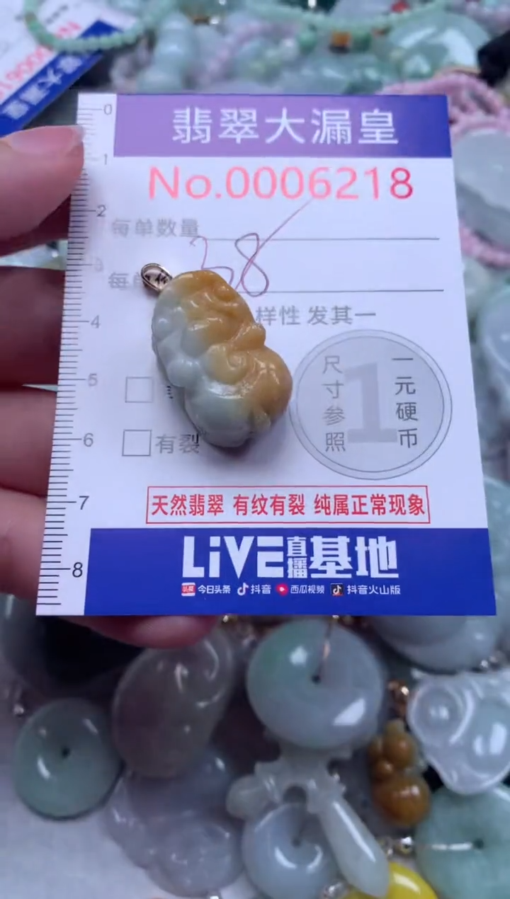 翡翠未镶嵌吊坠(不含链)6218
