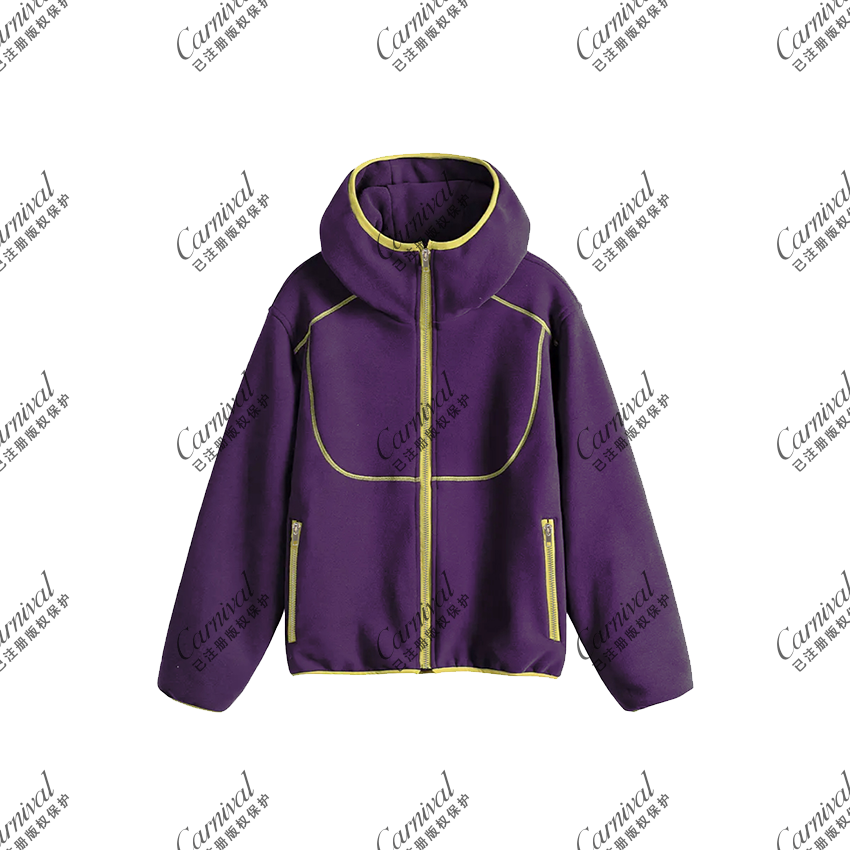 2025冬季加绒加厚保暖撞色设计百搭休闲宽松女款卫衣J5856#