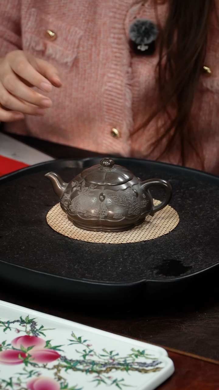 茶壶紫砂惠慧 玉露菱花96 甲级老皮青 230毫升