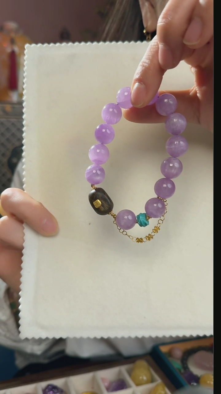 【闪购商品】锂辉石手串未镶嵌天然紫锂辉手串