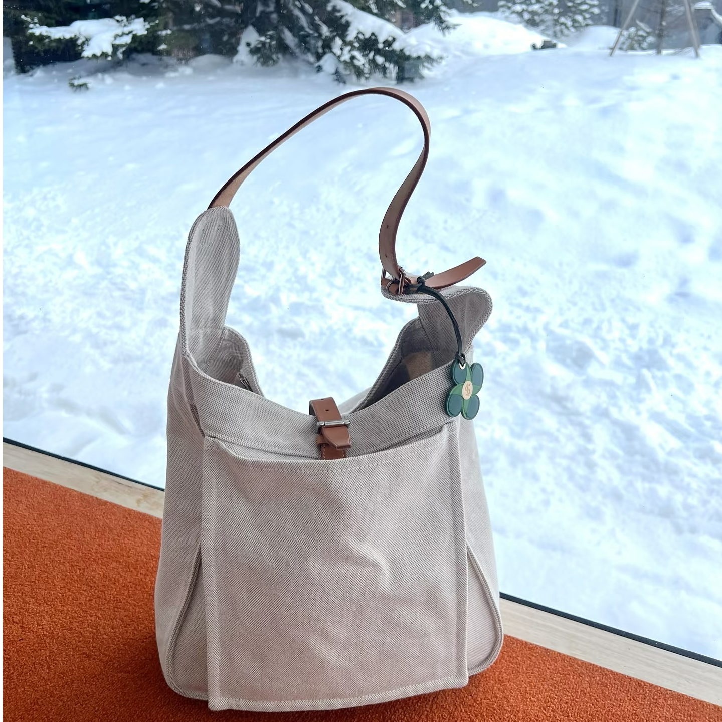 95新 Hermes/爱马仕 爱马仕 marwari中古帆布tote/97新