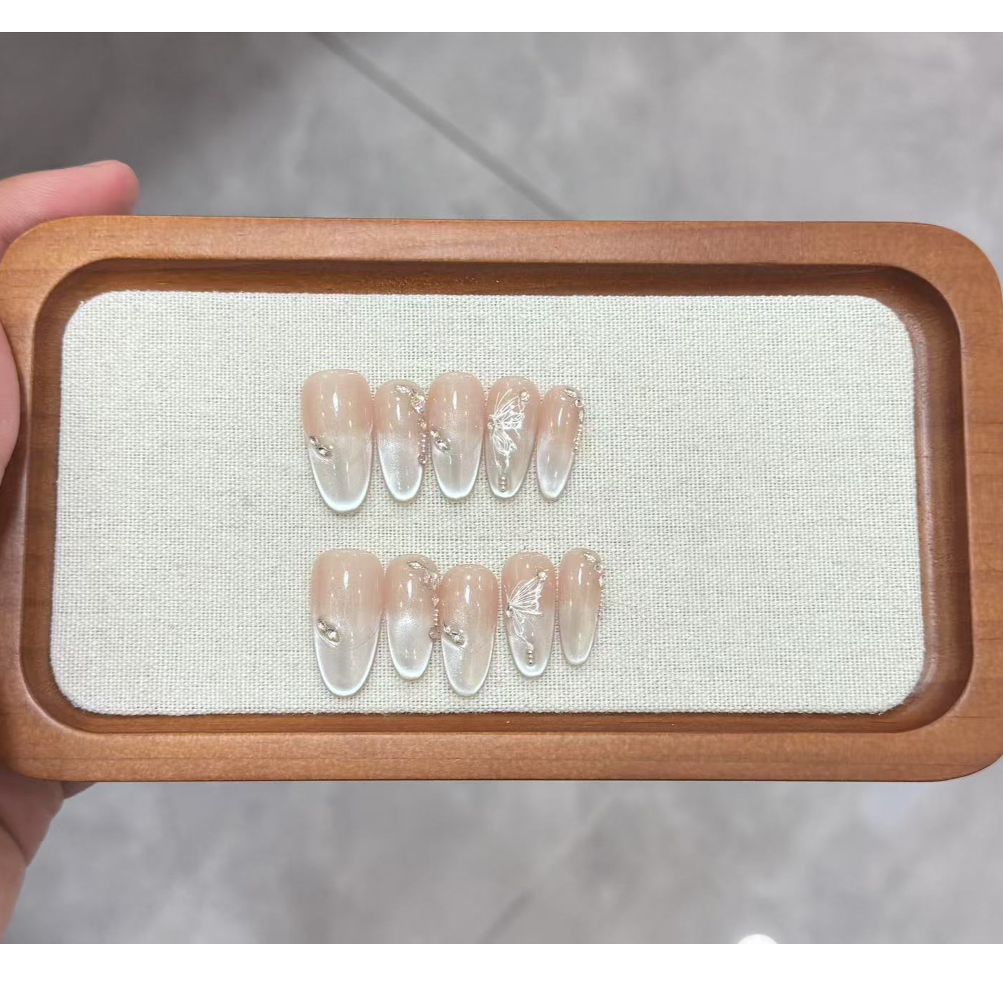 【蝶王】纯手工穿戴甲高端定制美甲贴片