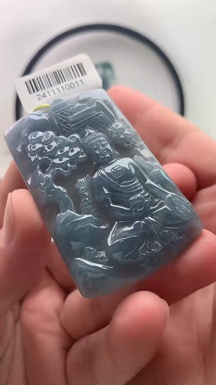 翡翠未镶嵌颈饰阿弥陀佛【品质一般能接受再拍】