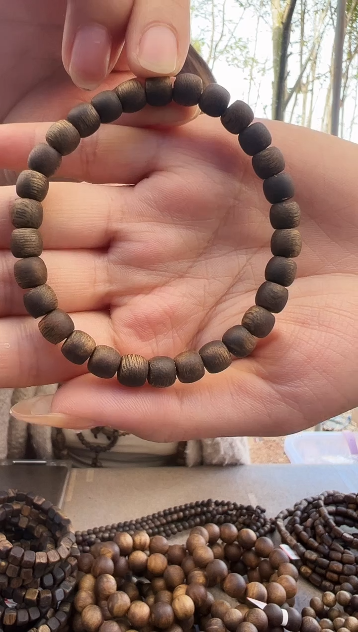 【闪购商品】沉香手串奇楠沉水单圈鼓珠多样性发一条 收藏级
