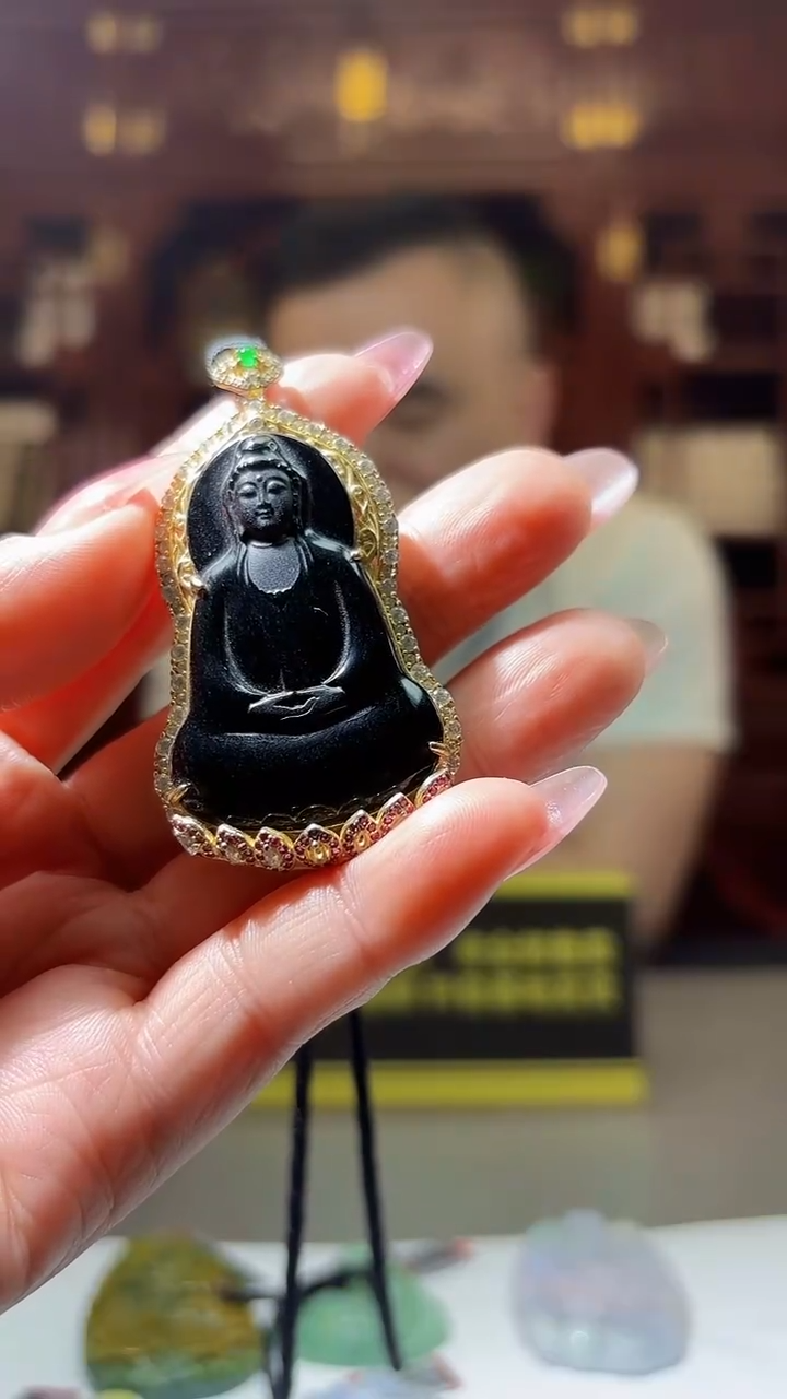 【闪购商品】定制翡翠未镶嵌0215/Y/观音