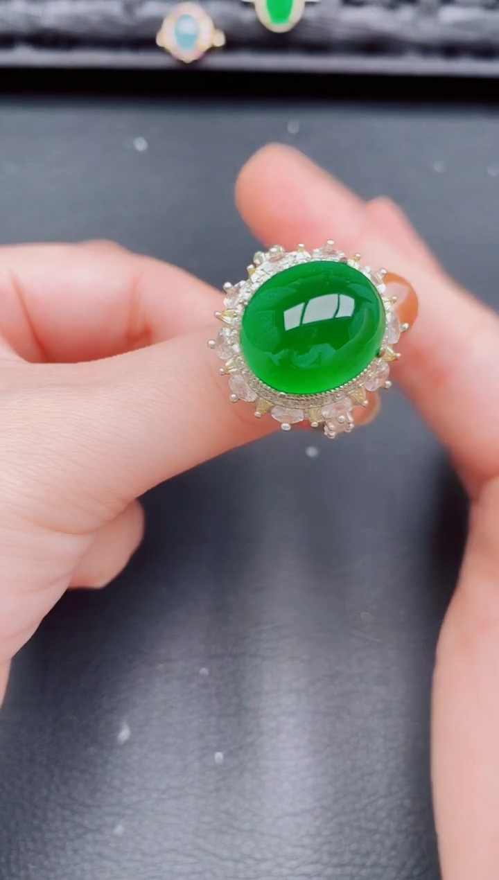 【闪购商品】翡翠戒指未镶嵌天然a货翡翠510