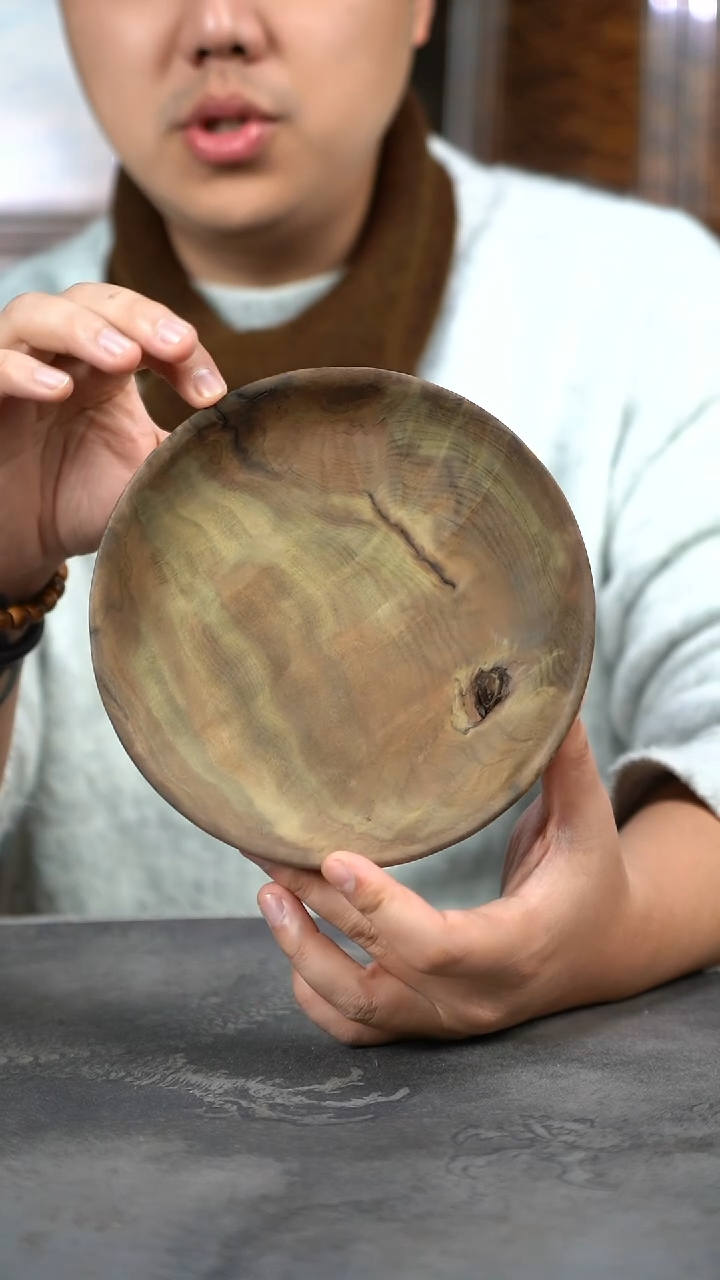 【闪购商品】金丝楠木雕212号阴沉原木手工点心盘