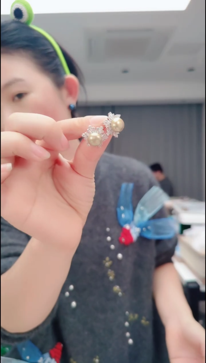 颈饰未镶嵌淡水珍珠2582耳钉