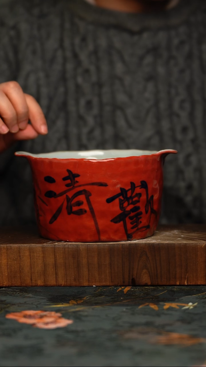 瓷片釉下彩手工手绘同款陶器