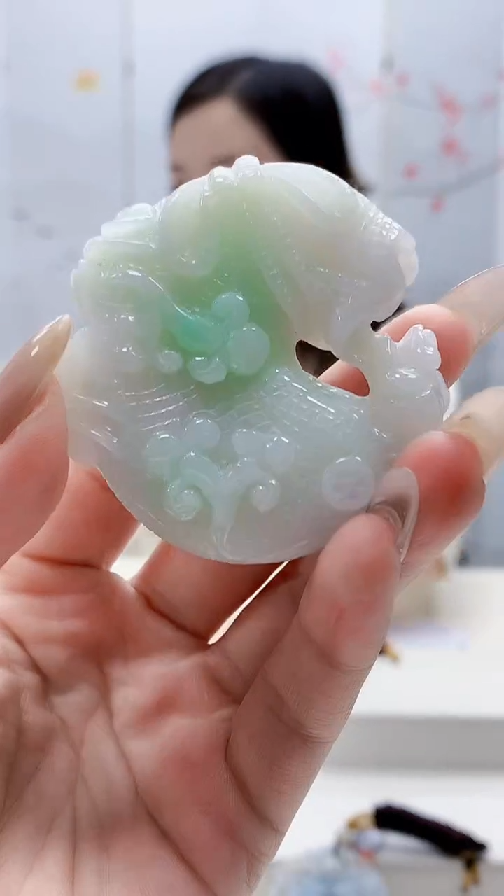 未镶嵌定制翡翠4852lr-毛货挂件36