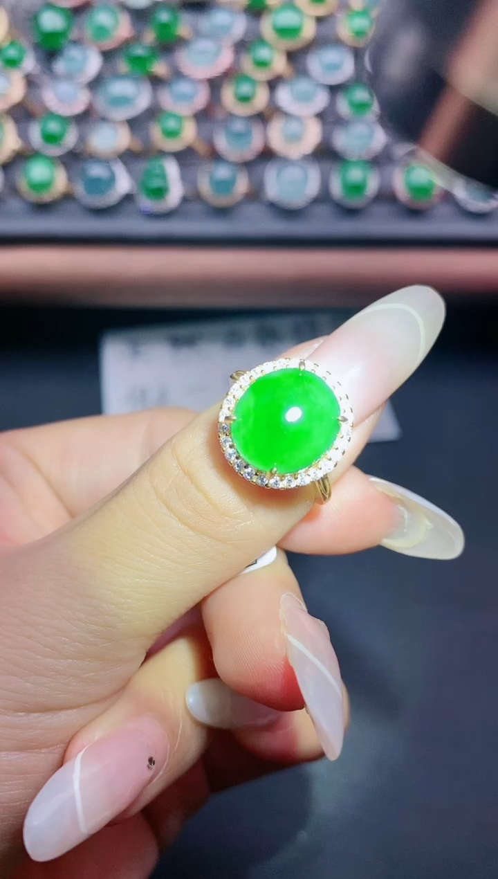 【闪购商品】翡翠戒指银S925镶嵌1111111