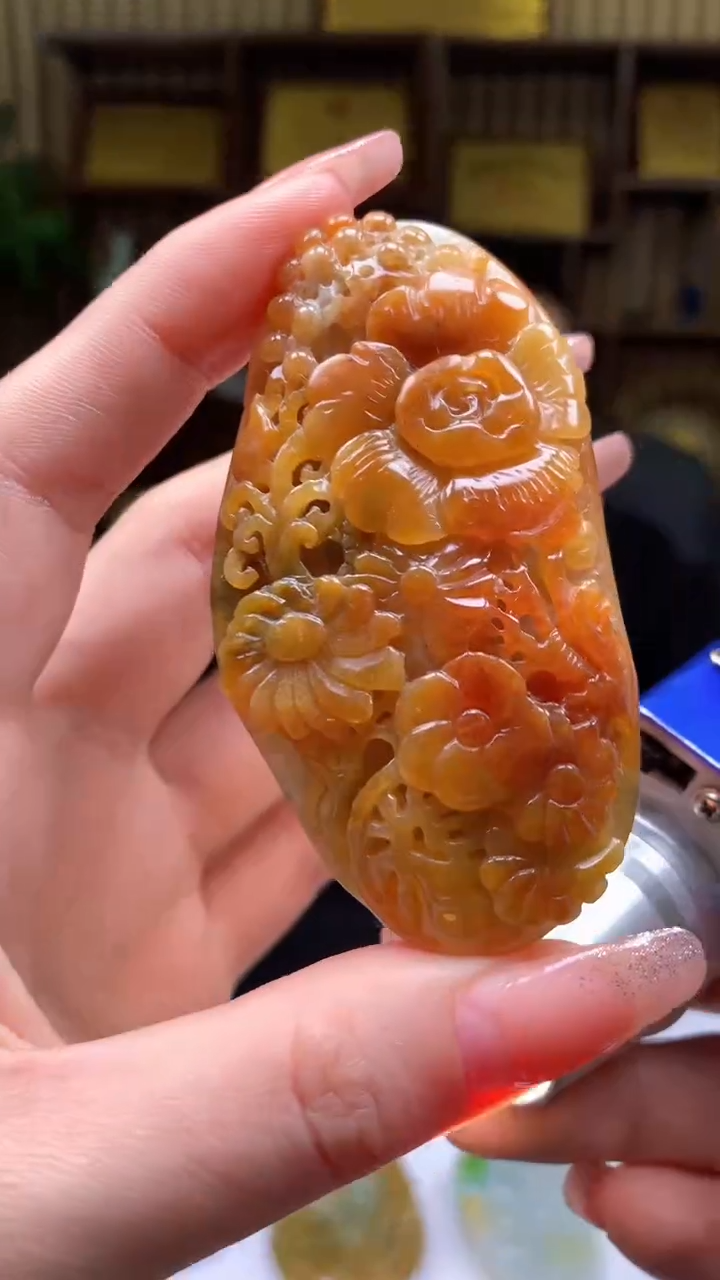 【闪购商品】定制翡翠未镶嵌1071-毛货挂件39