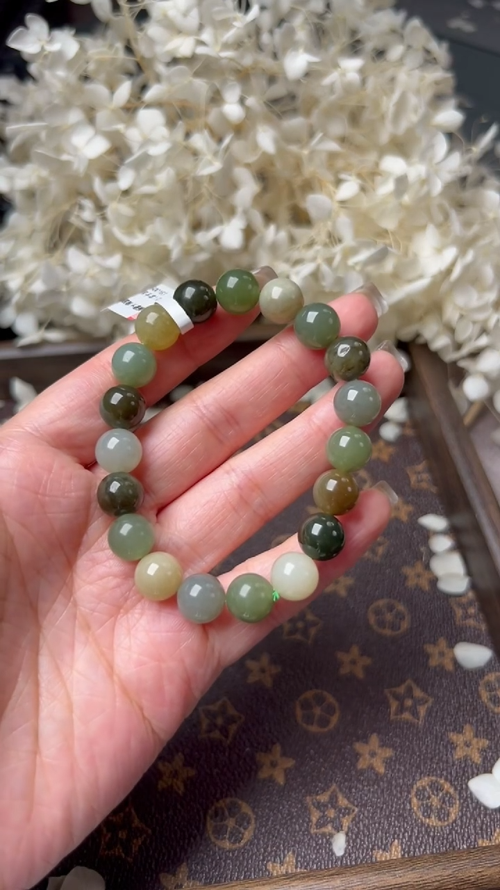 【闪购商品】未镶嵌和田玉手串HJYZB500163青料多宝手串