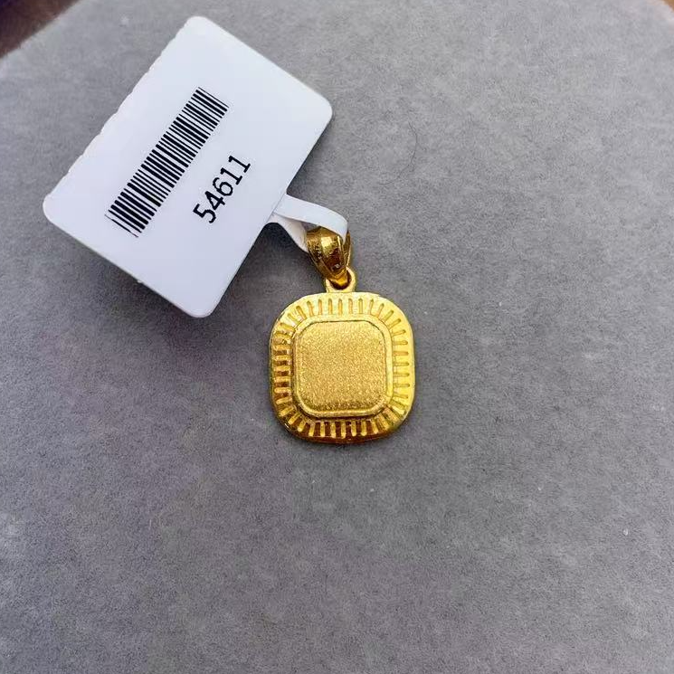【金羽黄金】足金999流金岁月吊坠3.28