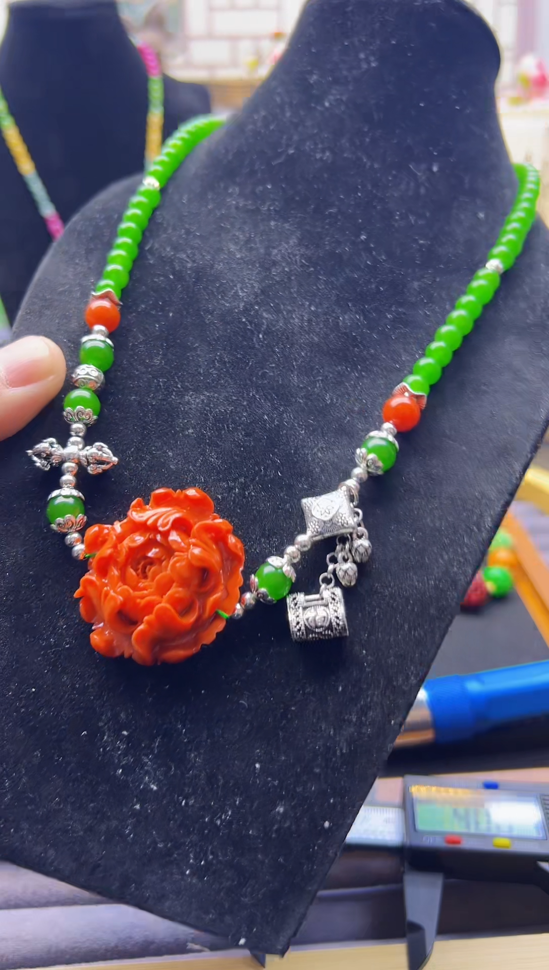 【闪购商品】和田玉颈饰银S925镶嵌X819`````