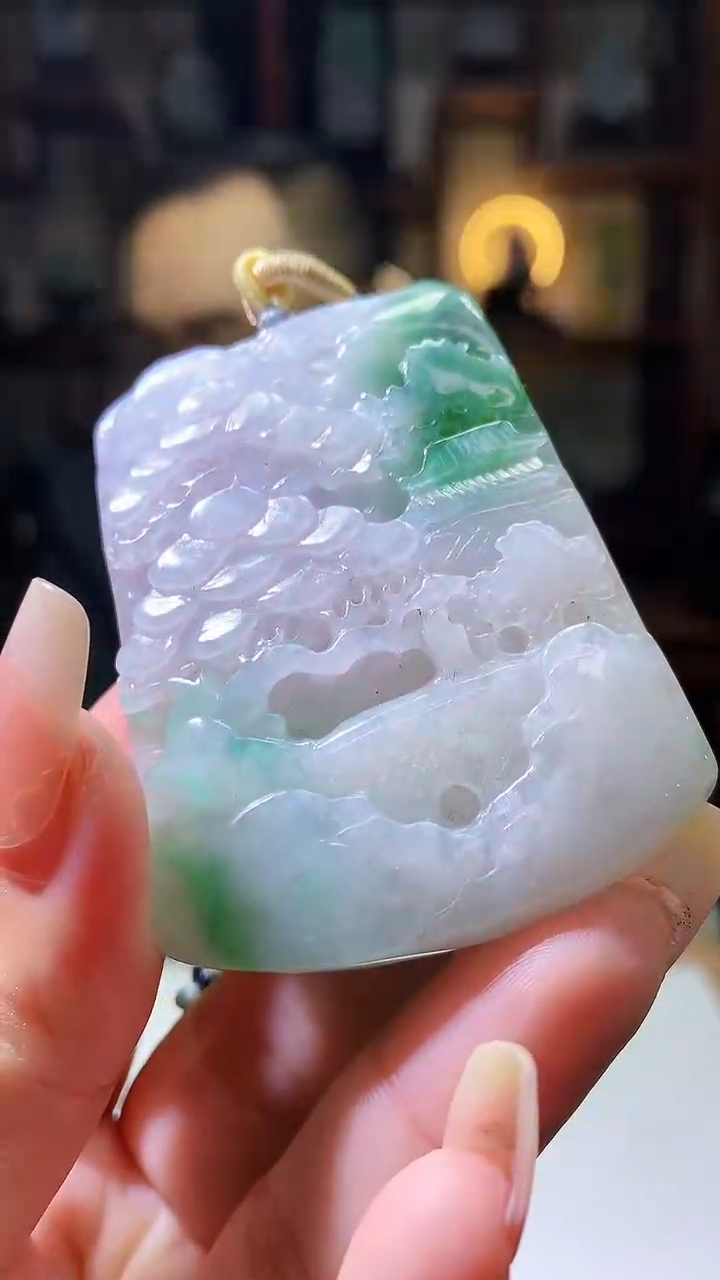 【闪购商品】定制翡翠未镶嵌1086xx-毛货挂件19