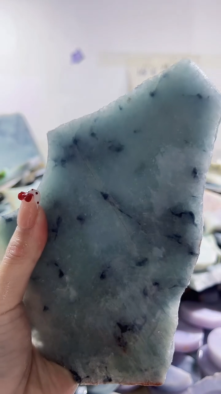 翡翠裸石缅甸翡翠A货虫2461