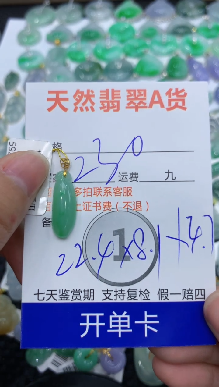 【闪购商品】翡翠颈饰18K金镶嵌1111111111