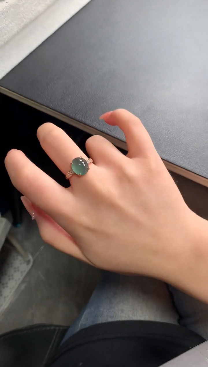 【闪购商品】翡翠戒指银S925镶嵌51241