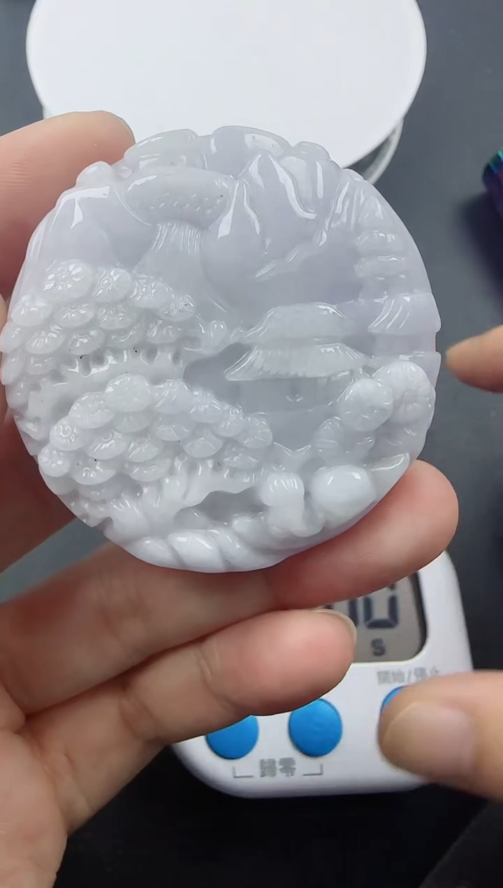 【闪购商品】翡翠颈饰未镶嵌山水牌11111