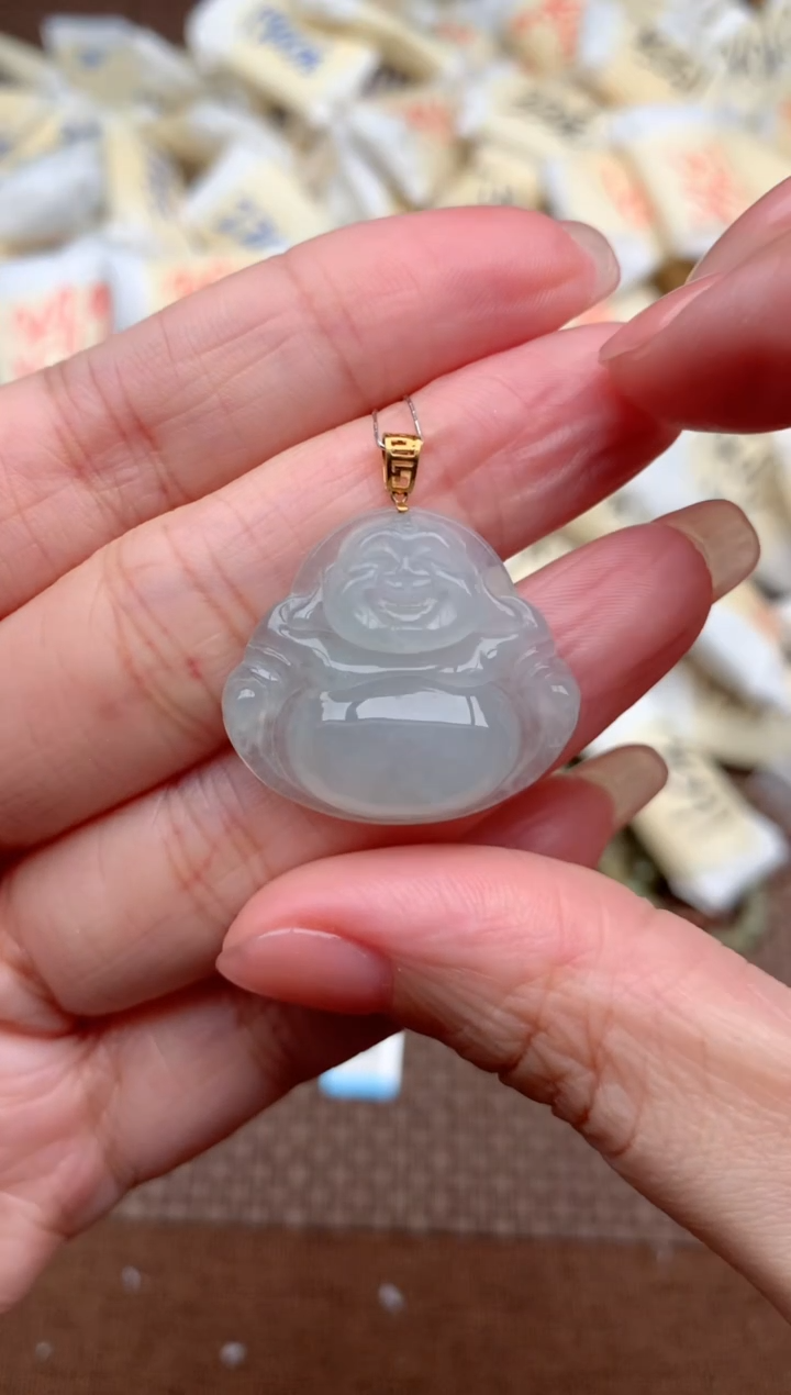 18K金镶嵌挂件翡翠福利