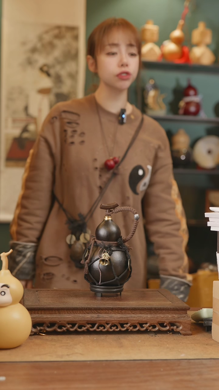 【闪购商品】151号精品天然大漆工艺防渗内胆酒葫芦~