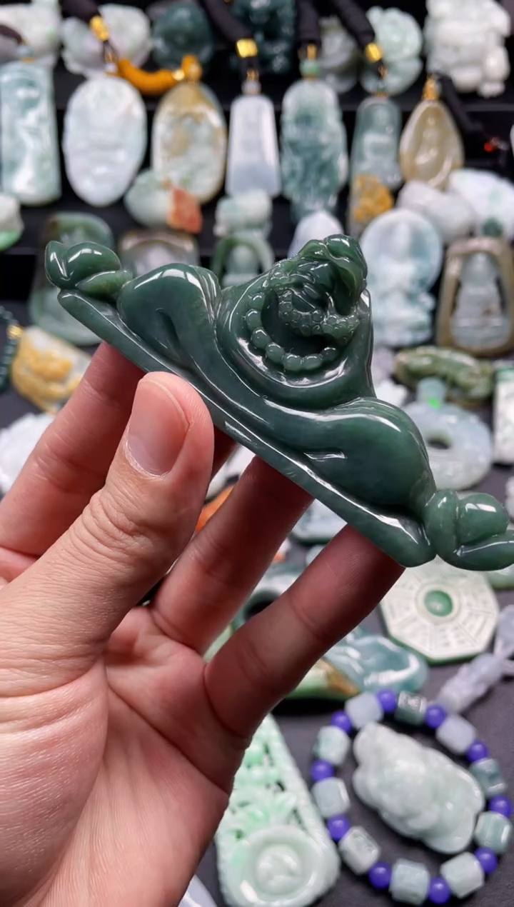 颈饰未镶嵌翡翠30  天然翡翠a货  达摩香插