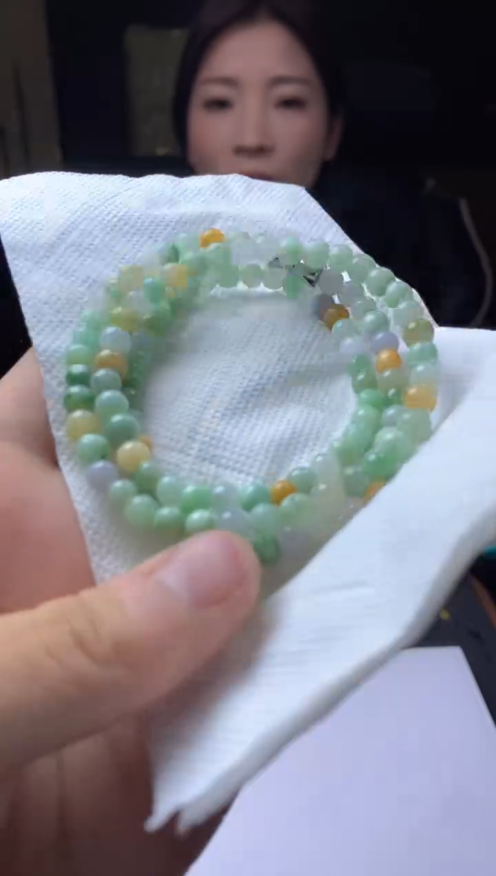 未镶嵌手链翡翠天然缅甸珠串拍一发一