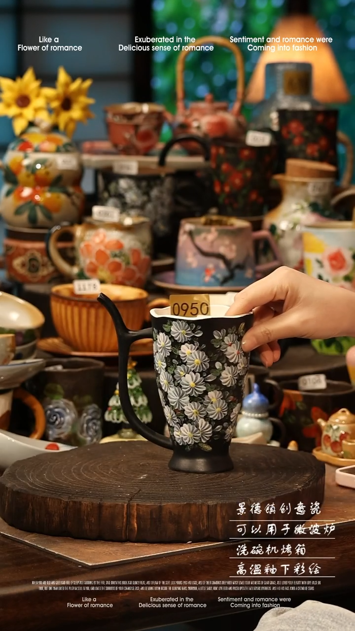 陶瓷景德镇高温釉下彩手工手绘款式@A0950@