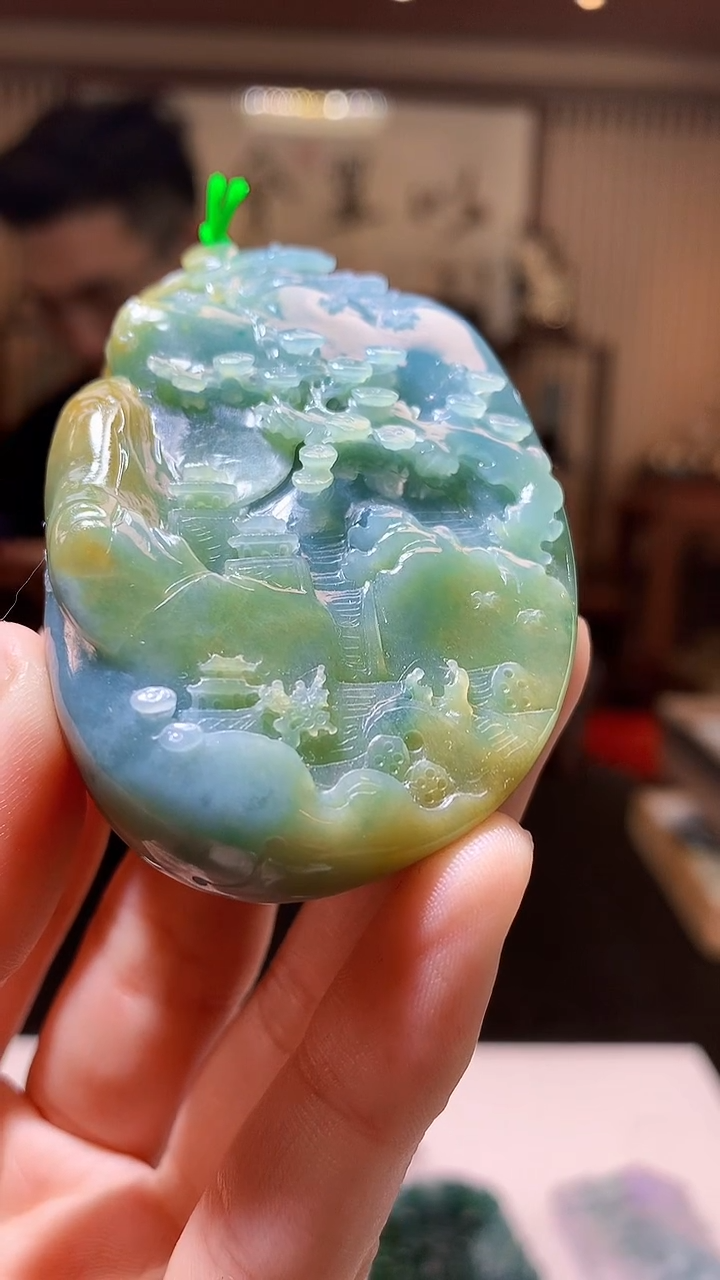 【闪购商品】定制翡翠未镶嵌1085hm-毛货挂件17