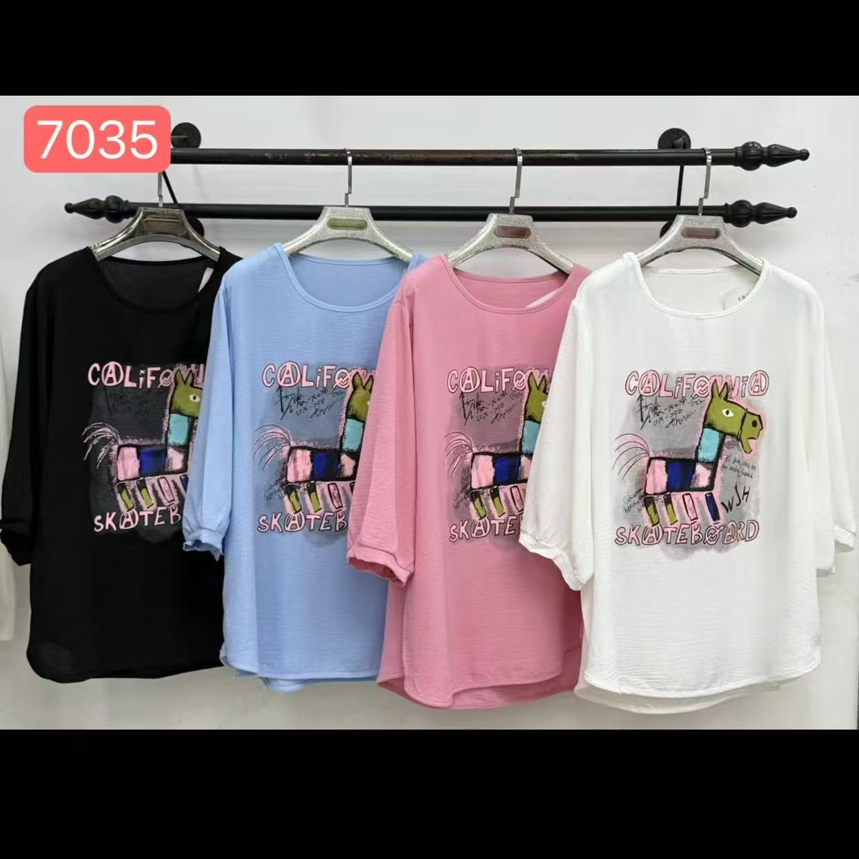 7035圆领欧版宽松半袖--Z