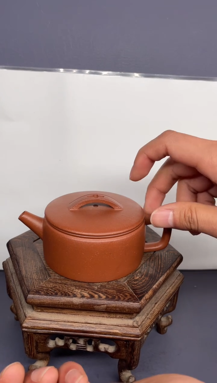 【闪购商品】紫砂茶壶红降坡平底小汉瓦