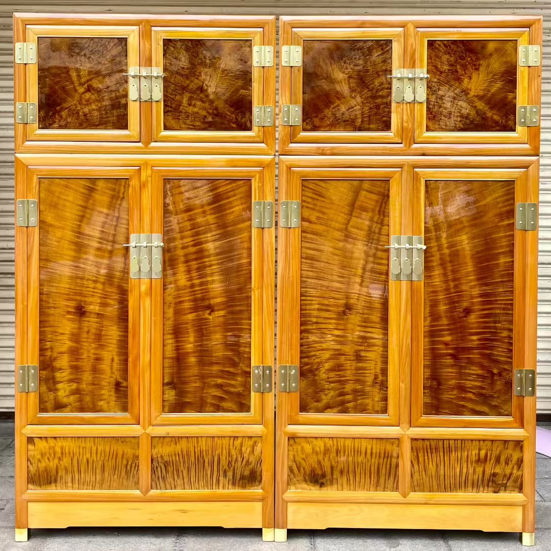 瑞木轩 金丝楠木顶箱柜一对 232×58×236cm