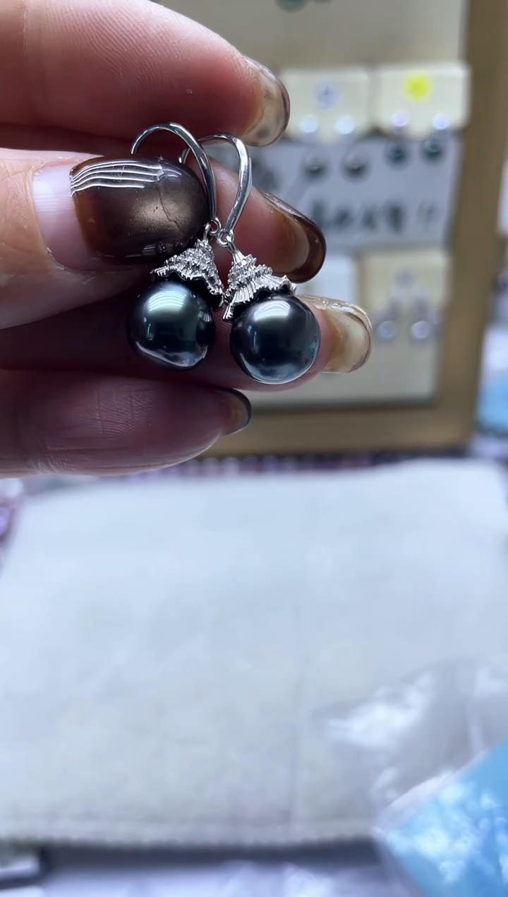 【闪购商品】海水珍珠耳饰银S925镶嵌2