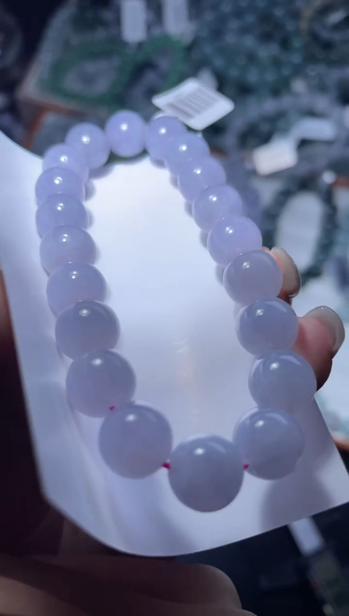 【闪购商品】定制翡翠未镶嵌天然缅甸A货翡翠手串64尺寸卡9.8左右